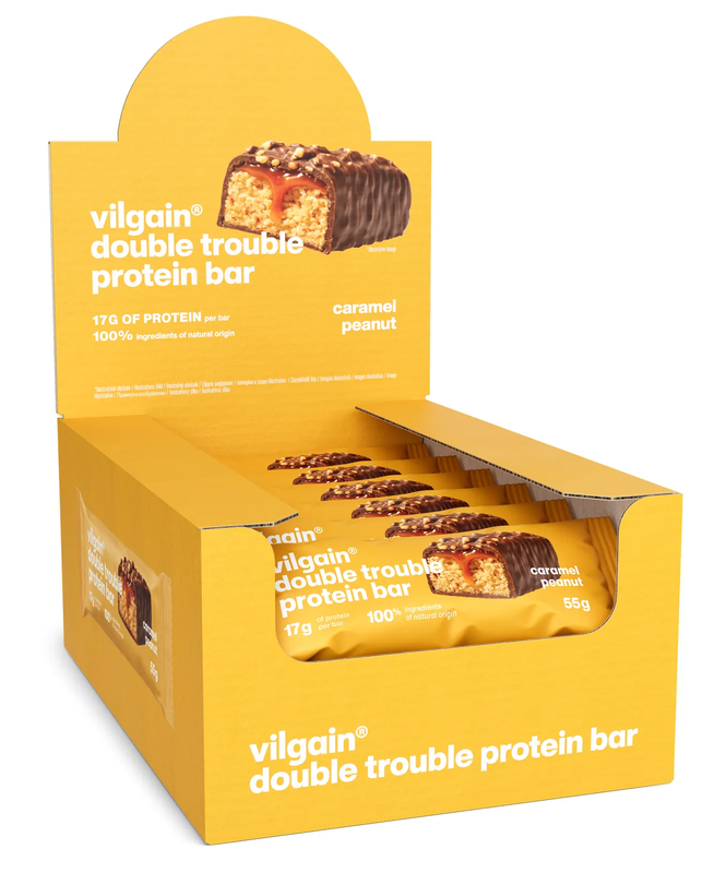 Double Trouble Protein Bar Salted Caramel Peanut - 12 x 55g