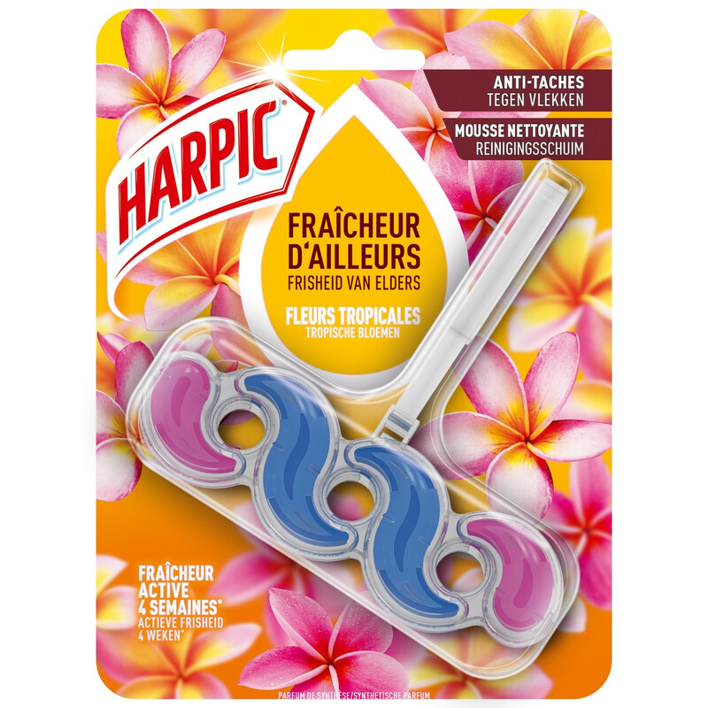 HARPIC Active Fresh Bloc WC formule 6 actions Fleurs Tropicales 39 g