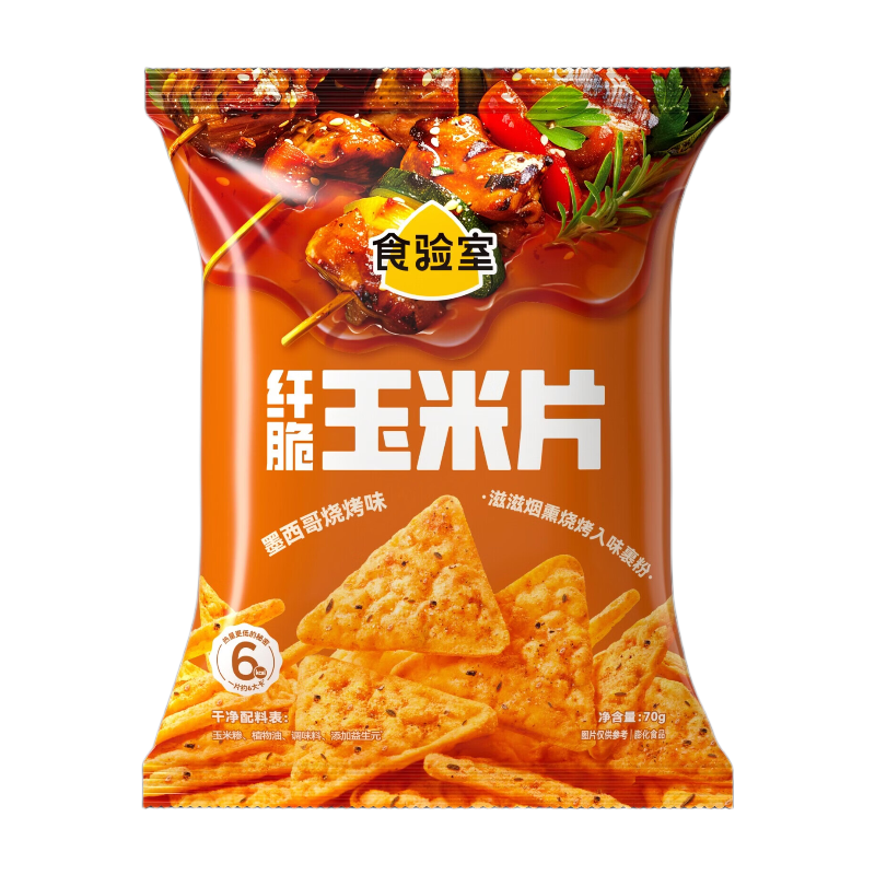 Shiyanshi Knusprige Maischips Mexikanischer BBQ-Geschmack 70 g