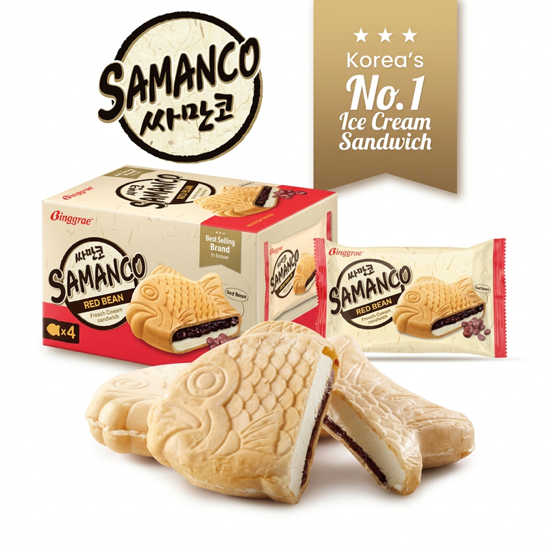Binggrae MINI MELTS Samanco Ice Sandwich 150ml x 4 Packs