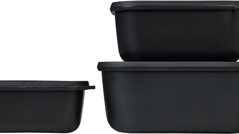 Mepal - Multikom Cirqula vershouddoos set - 750 + 1500 + 3000 ml - Rechthoekig - Nordic black