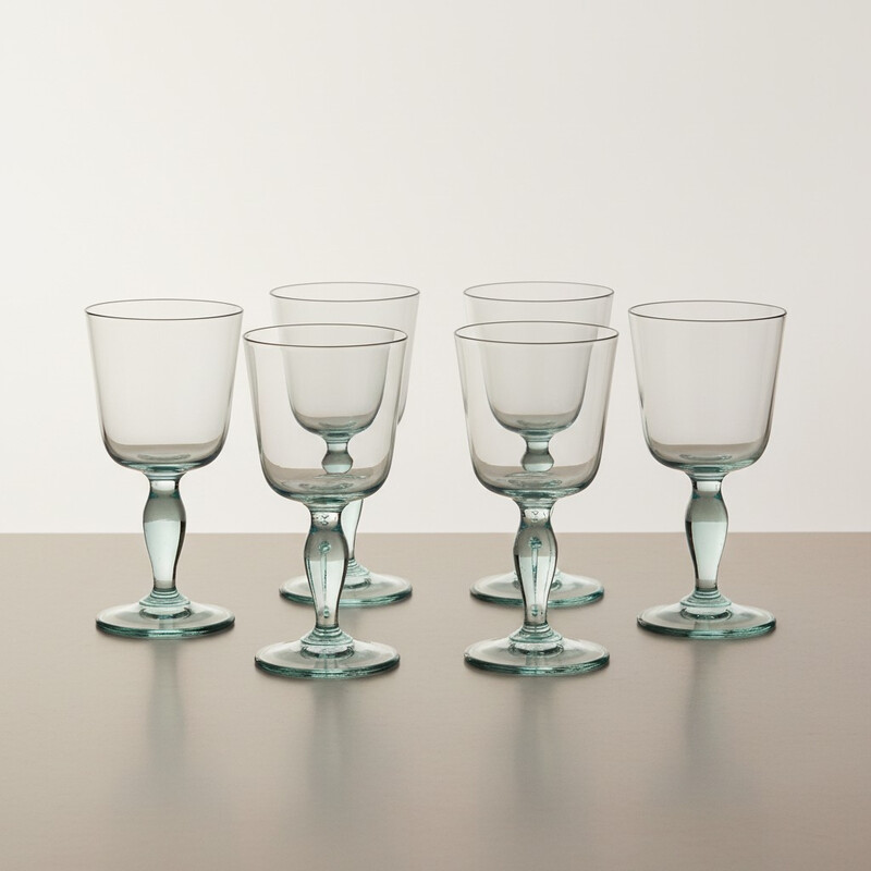 Set van 6 CellarDine 320 ml wijnglazen van gerecycled glas - helder
