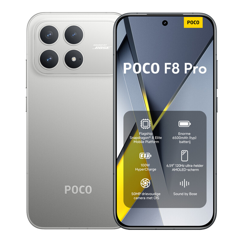Xiaomi POCO F8 Pro 5G - 12GB/256GB - Titanium Zilver - Dual SIM