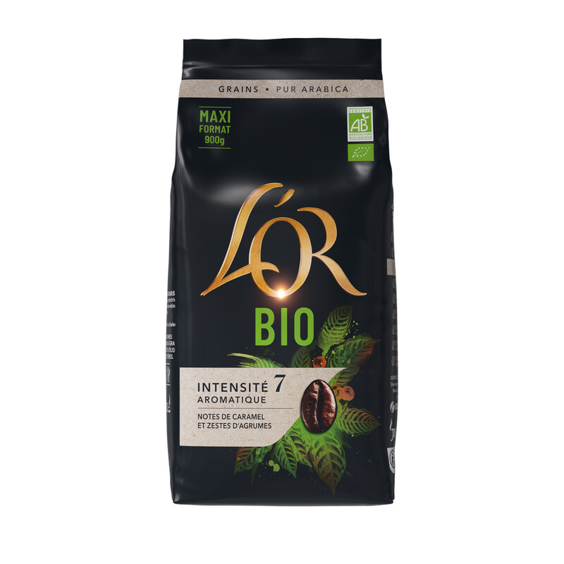 Café En Grains L'OR Bio – 900g, 100% Arabica, Intensité 7 - vue 1