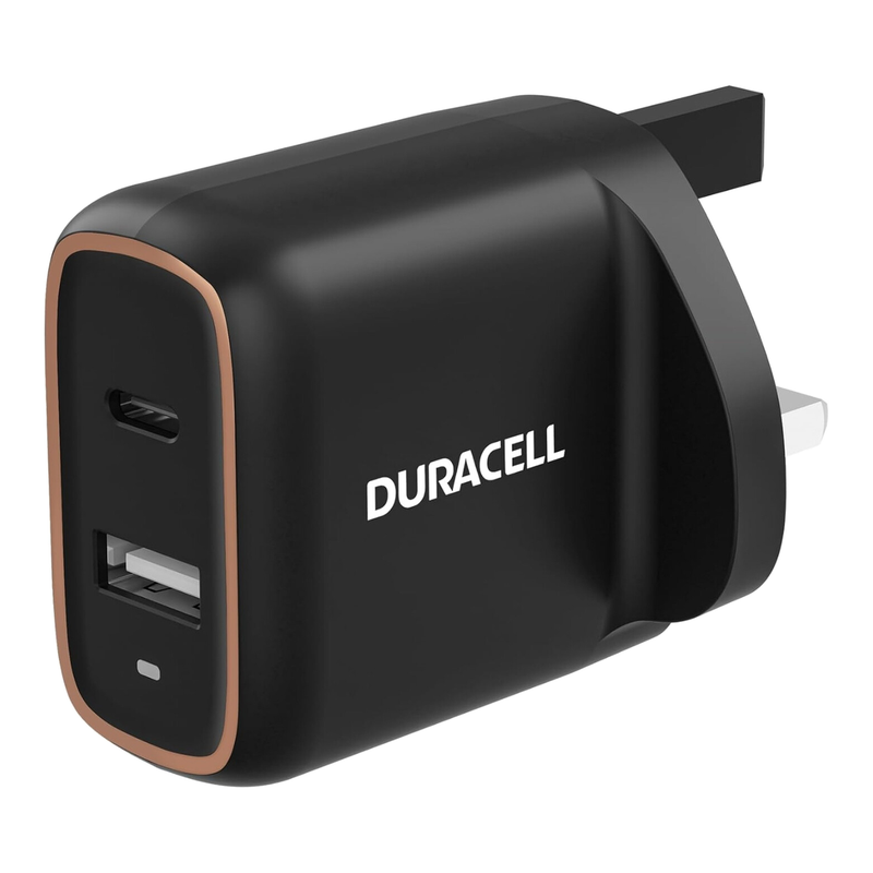 Duracell 20W USB-C & USB-A Wall Charger - UK Plug