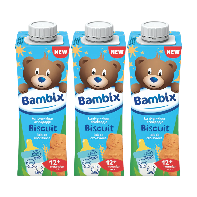 Bambix Drinkpapje Biscuits 12+ Maanden 3x250ML