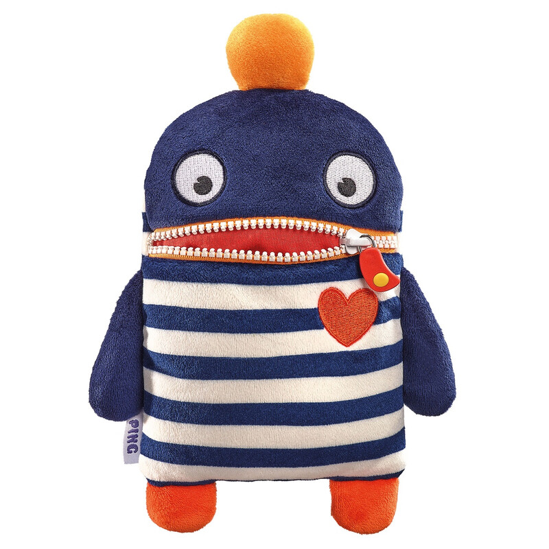 Schmidt Spiele Sorgenfresser Ping Plüschtier - Sorgenfresser, 25 cm, Dunkelblau/Weiß