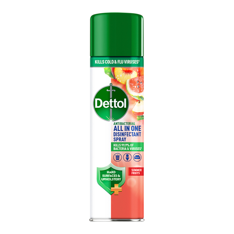 Dettol Antibacterial Allin1 Disinfectant Spray, Summer Fruits, 300ml
