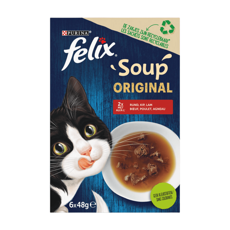 Felix Soup Farm nat kattenvoer 6 x 48 g