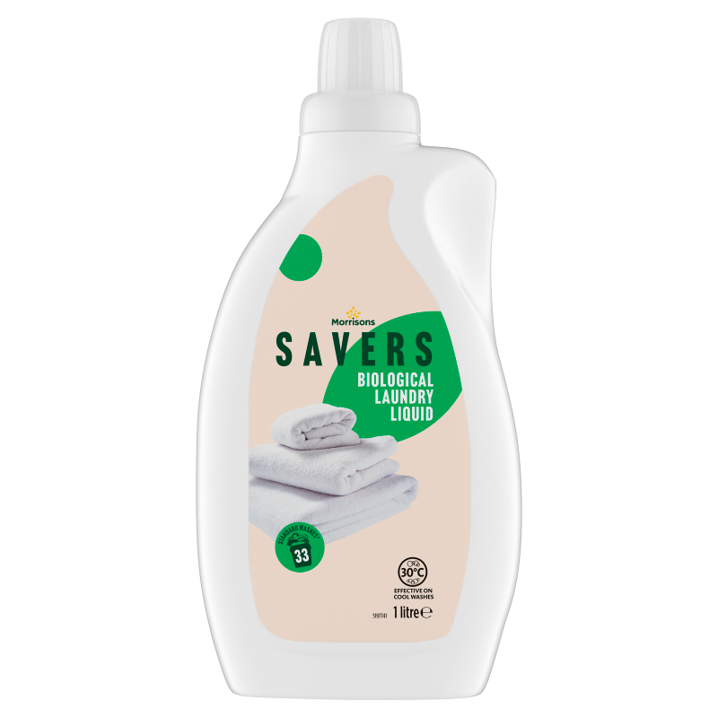 Savers Biological Laundry Liquid 33 Washes 1000ml