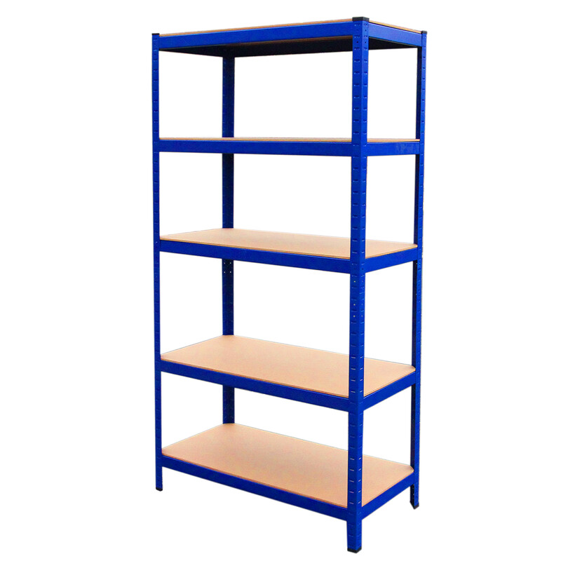 Monster Racking T-Rax Metal Storage Shelves Blue 90cm W 45cm D