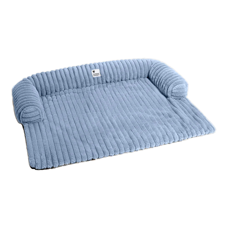 FUNNYFUZZY Getekend Pluche Bankkussen Maat L Blauw