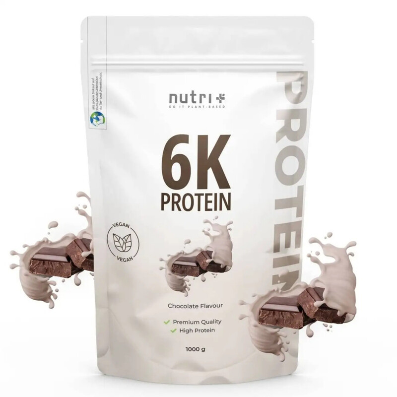 Nutri+ 6K Proteinpulver Vegan 1 kg Schokolade