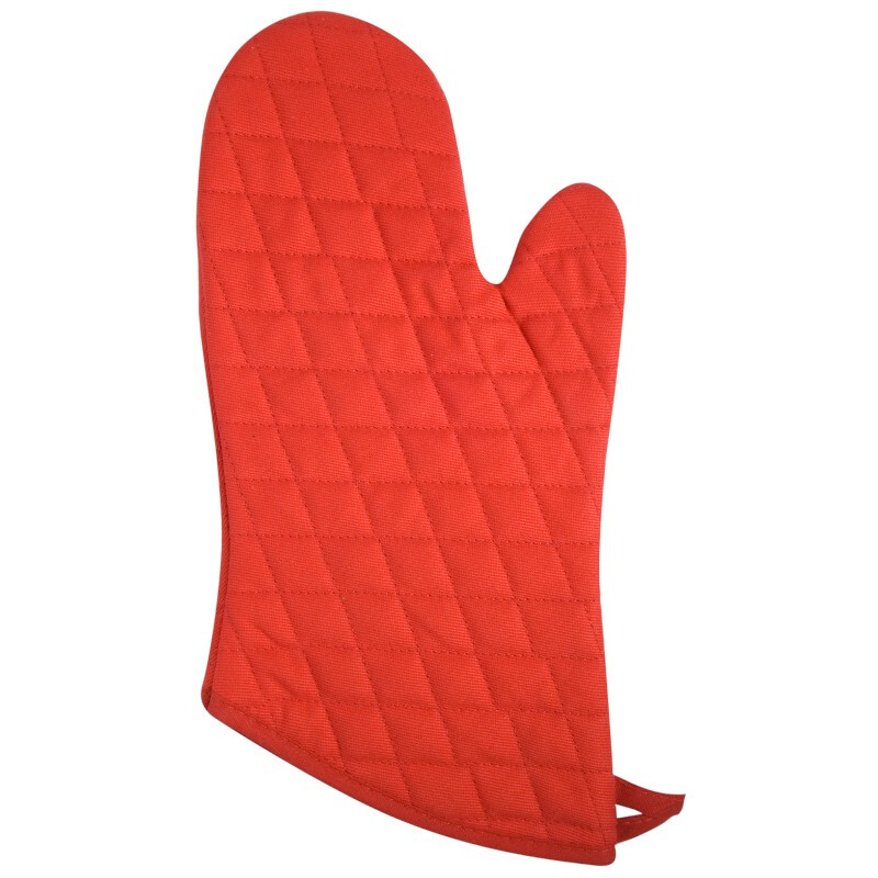 Single Oven Glove Love Colour 100% Cotton Scarlet Red