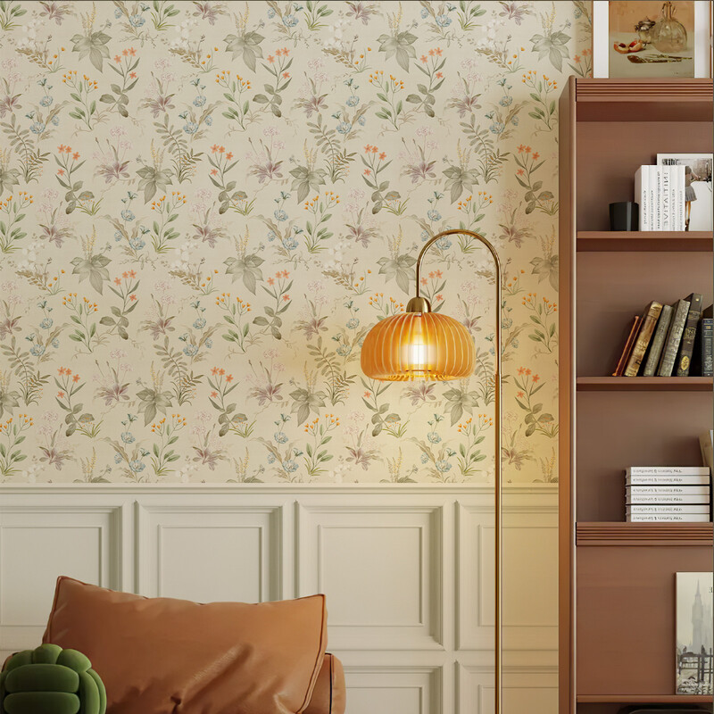 Falling Flowers Peel and Stick Wallpaper Yellow 44x305cm 1 Roll