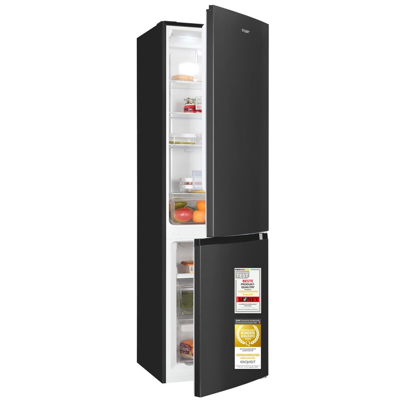 exquisit 253 L No Frost Kühl-Gefrierkombination | Energieklasse C | Leise 39 dB | 180 cm | Freistehend | KGC5265-70-NF-040C inoxlook-az | …
