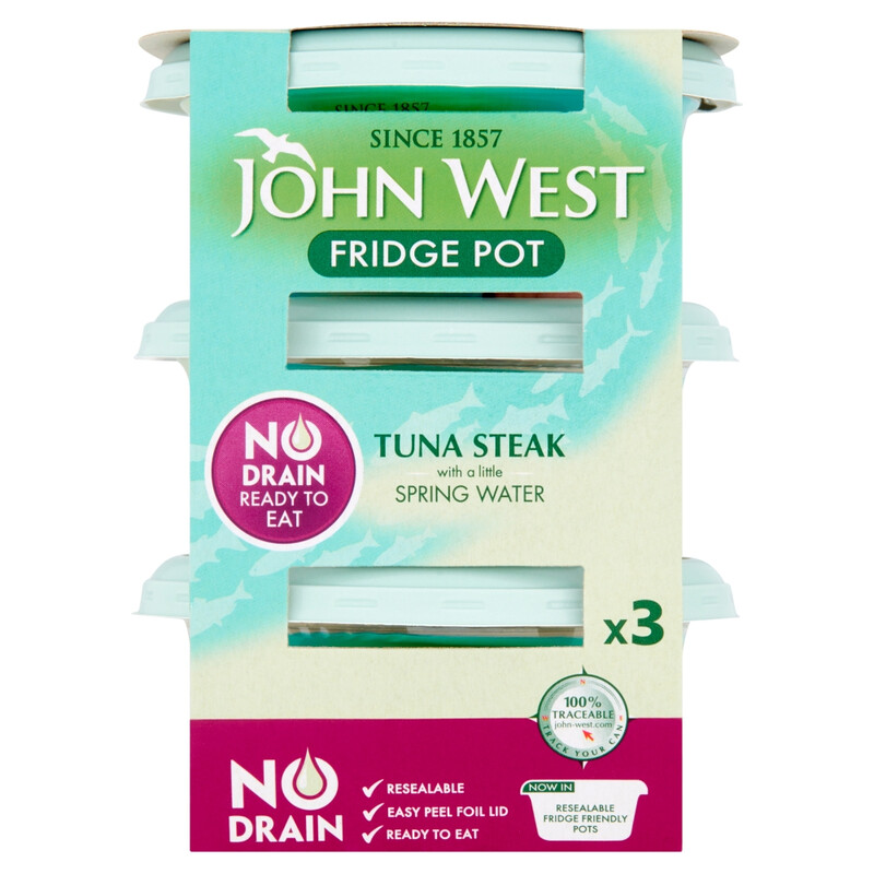 No Drain Tuna Steak in Spring Water 3 x 110g