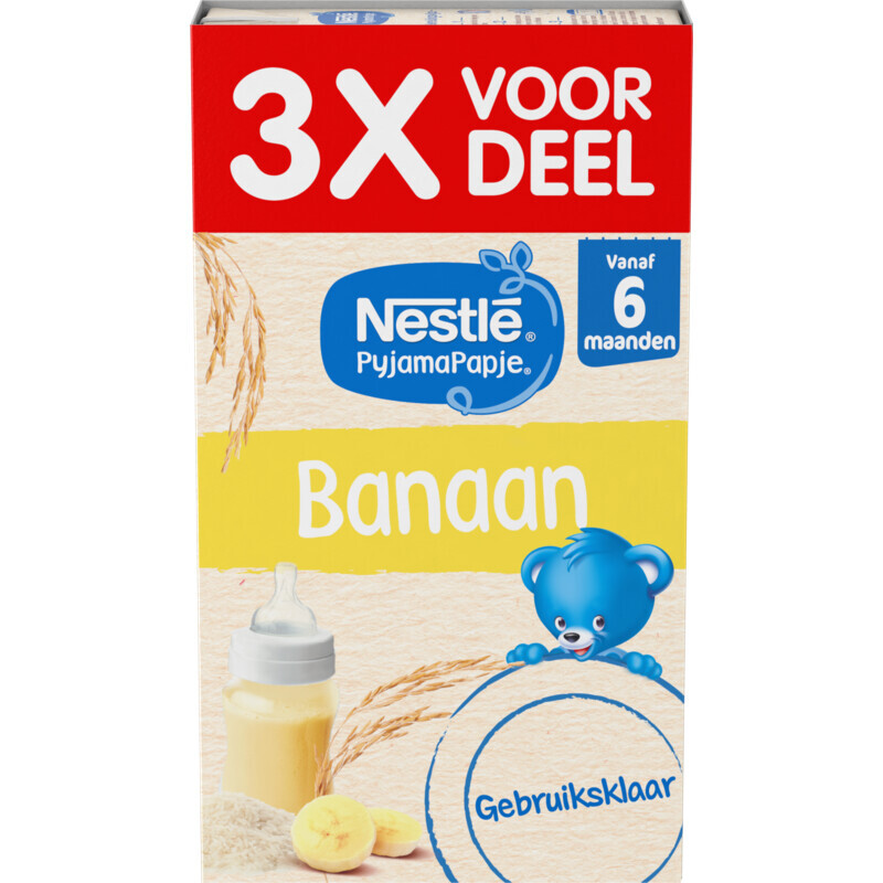 Nestlé - Pyjamapapje banaan 6m+ 3-pack aanbieding