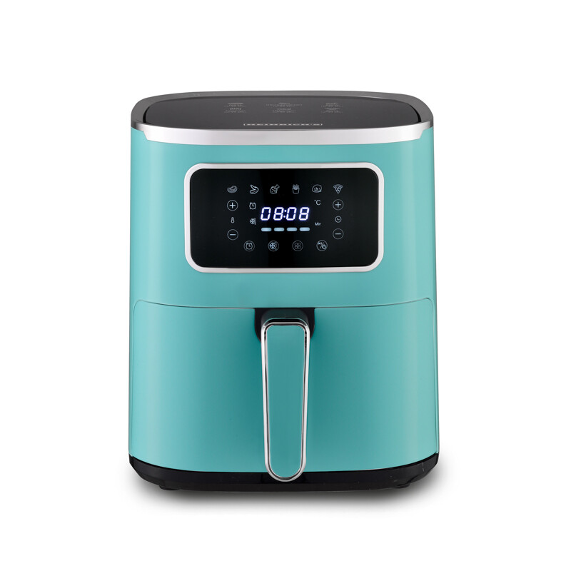 Heinrich's Heißluftfritteuse Hfr 8216 Mintgrün 5 L 1450 W Leistung Touch-Steuerung 6 Automatikprogramme