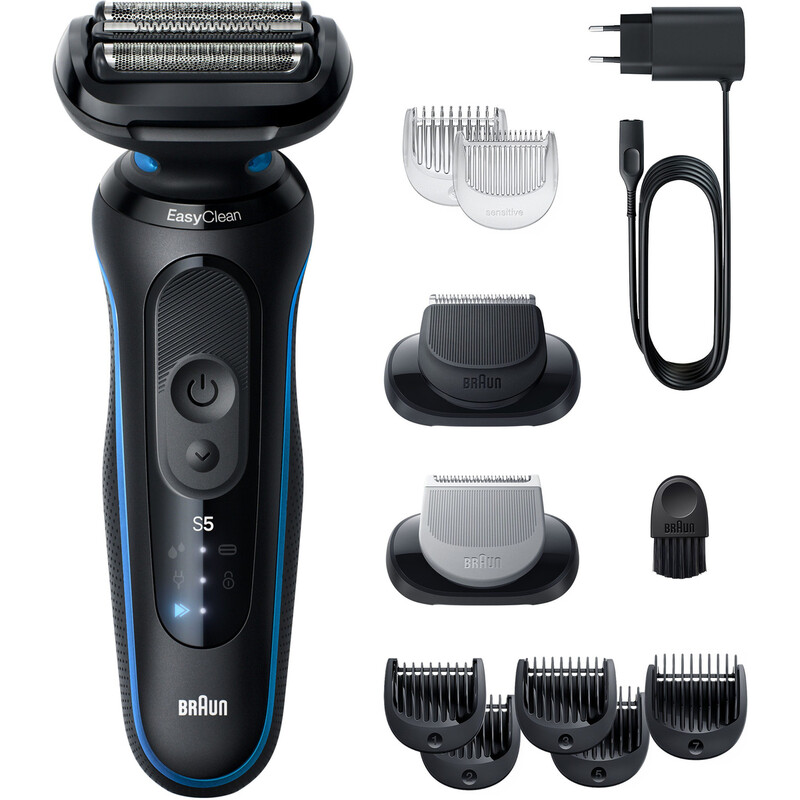BRAUN Series 5 52-B1650S Elektrischer Rasierer für Herren, Bis zu 50 min kabellose Laufzeit, Aufsätze für Körperpflege & Barttrimmer, 100 % …