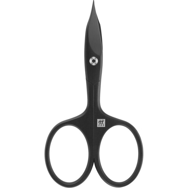 ZWILLING Nagel- & Nagelhautschere, Schwarz, 9,5 cm, Gebogene Edelstahlklingen mit feinen Spitzen, Links- und Rechtshänder, Satin-Finish, Professionelles Maniküre- & Pediküre-Werkzeug