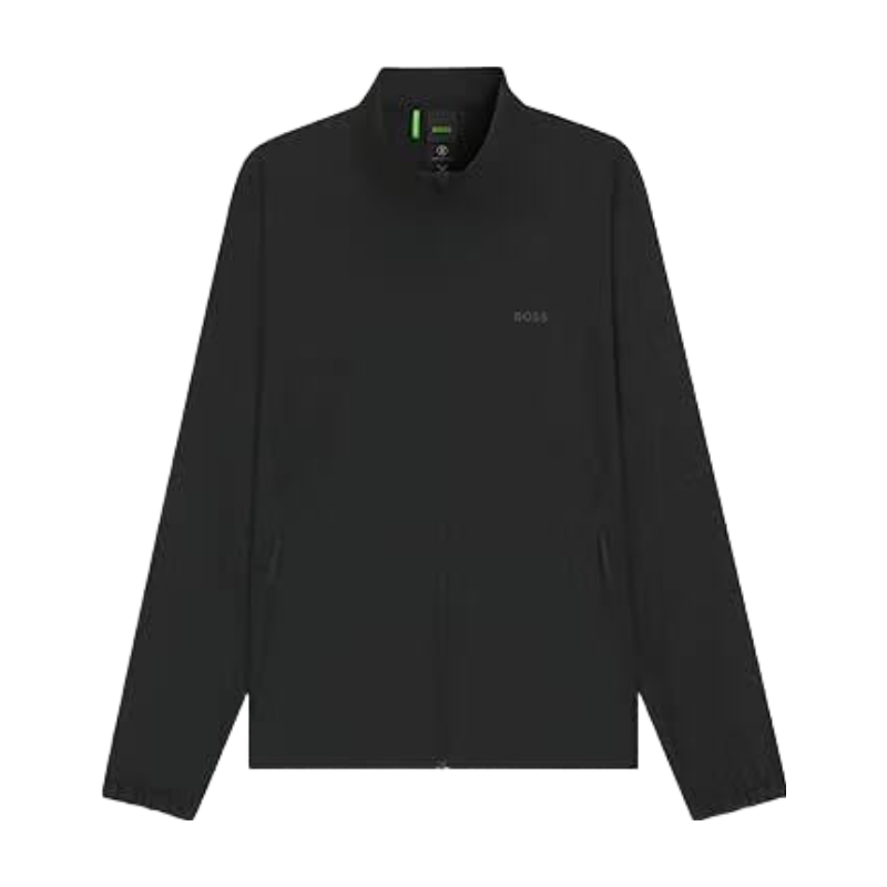 BOSS Water-repellent Zip-up Jacket with Four-way Stretch (Black, S)