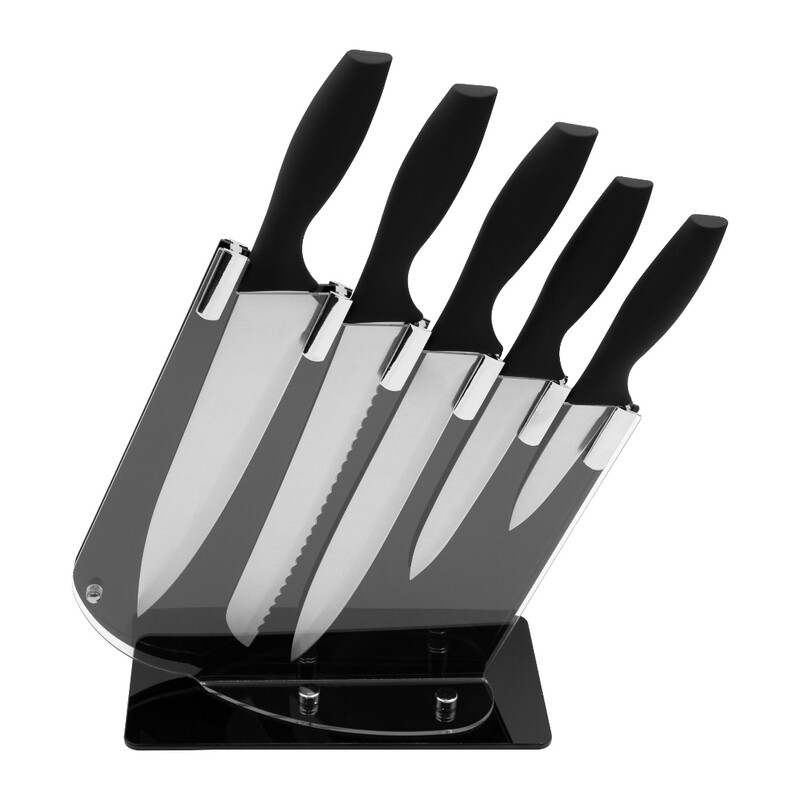 5pc Knife Set with Acrylic Block