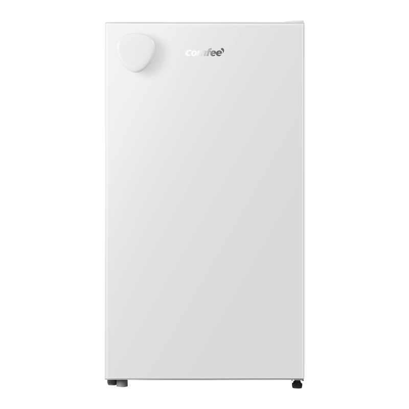 Comfee' RCD92WH2EUY(E) 88 L Unterbaufridge, Kühlbox, Abnehmbarer Griff, Weiß | Einstellbares Thermostat, Wechselbare Tür, Herausnehmbare Glasablagen, Innenbeleuchtung, Für Büros, Schlafzimmer oder Studio-Wohnungen [Energieklasse E]