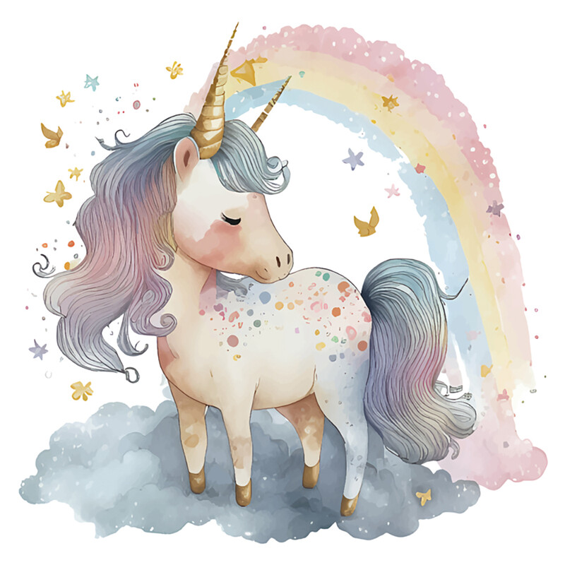 Unicorn pattern toilet seat sticker, self-adhesive bathroom wall sticker, toilet seat