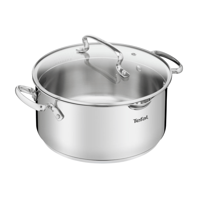 Tefal Duetto+ steelpan 24 cm met deksel, G71946