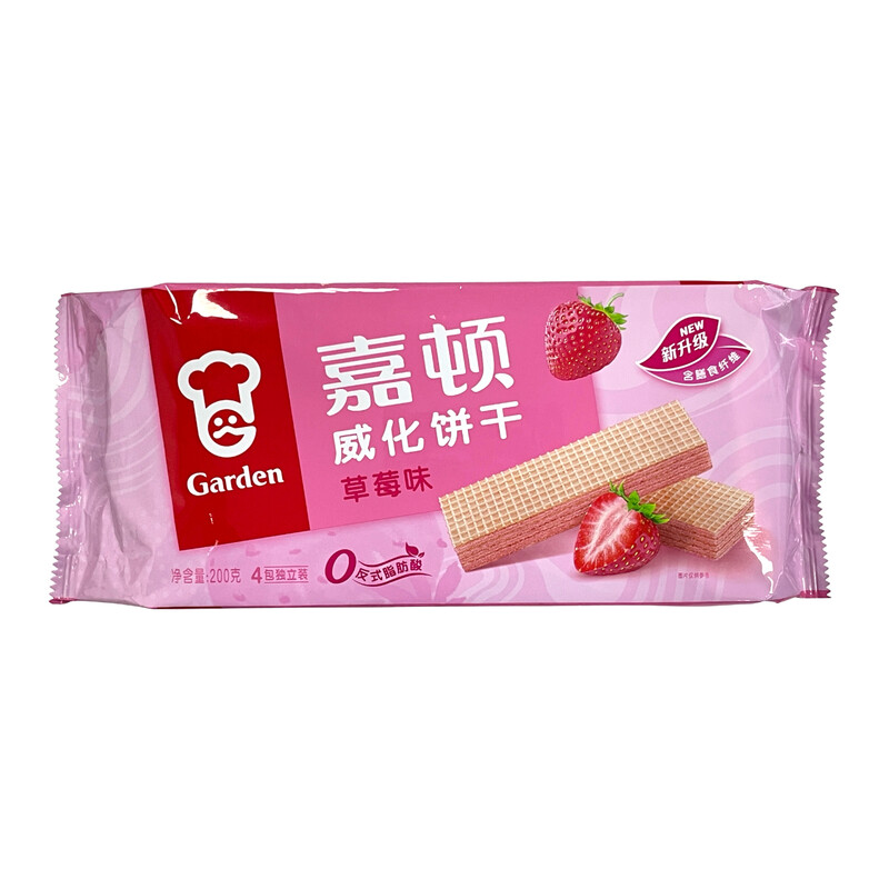 Garden Strawberry Flavoured Wafer Biscuits 200g