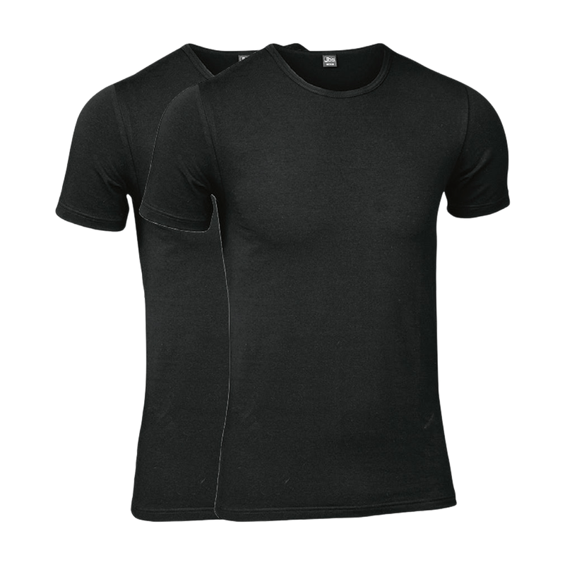 JBS 2er-Pack T-Shirts mit Rundhalsausschnitt GOTS Schwarz Größe M
