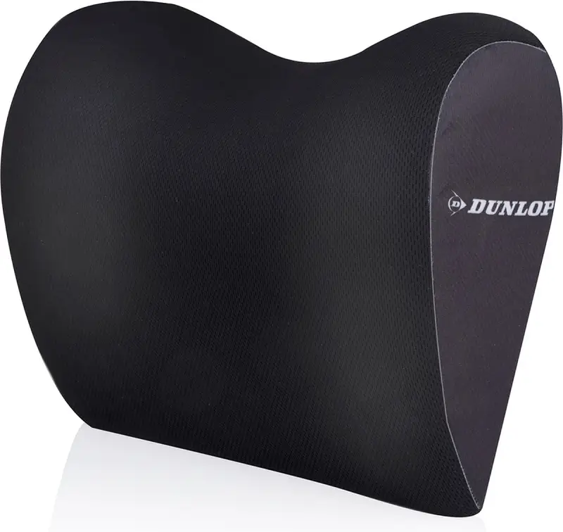 Dunlop Neksteun Kussen - 100% Geheugenfoam, Universele Pasvorm, Zwart, 23 x 10 x 20 cm