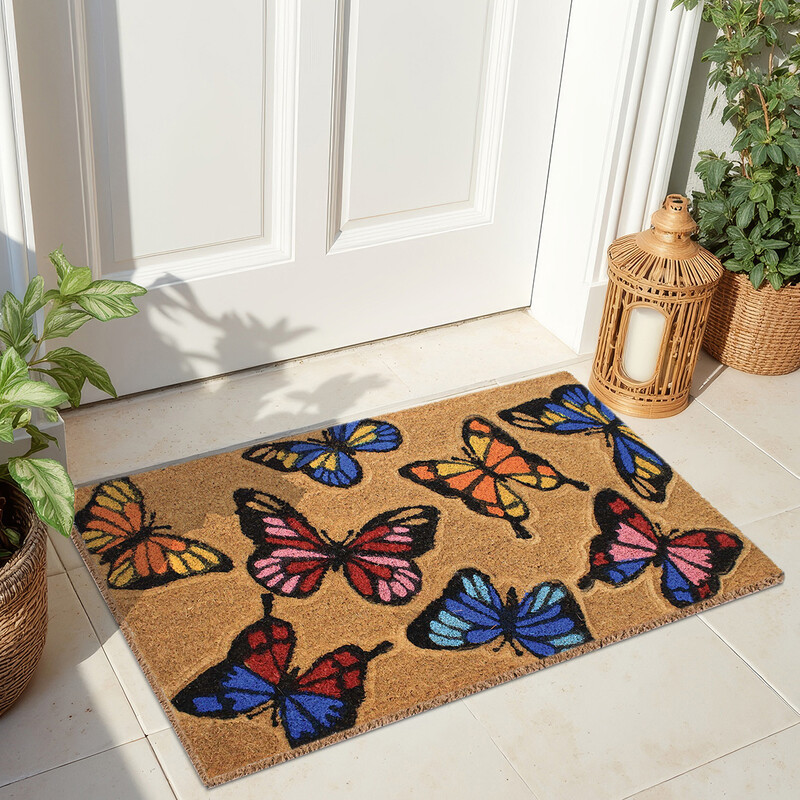 Doormat Butterfly Coir 45x75cm