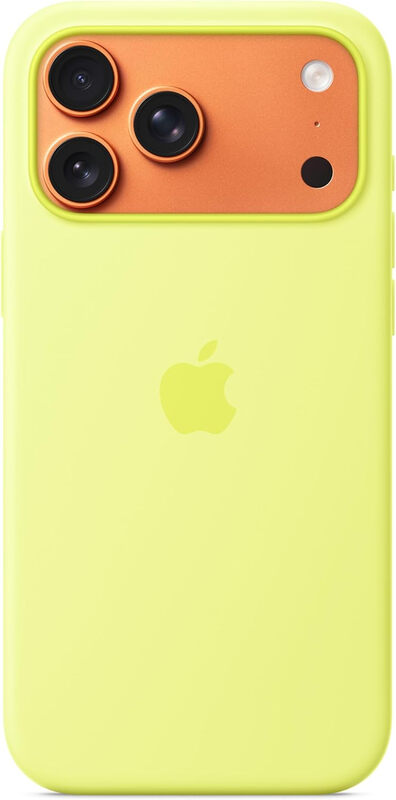 iPhone 17 Pro Max Silicone Case with MagSafe – Neon Yellow