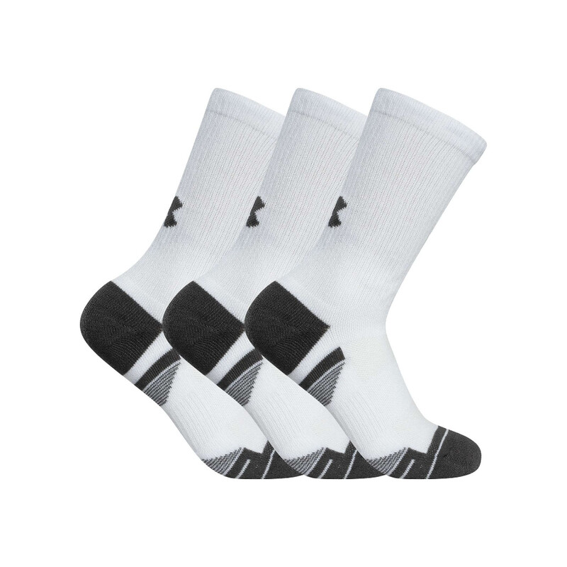 Performance Tech Unisex 3-Pack Crew Socks White L