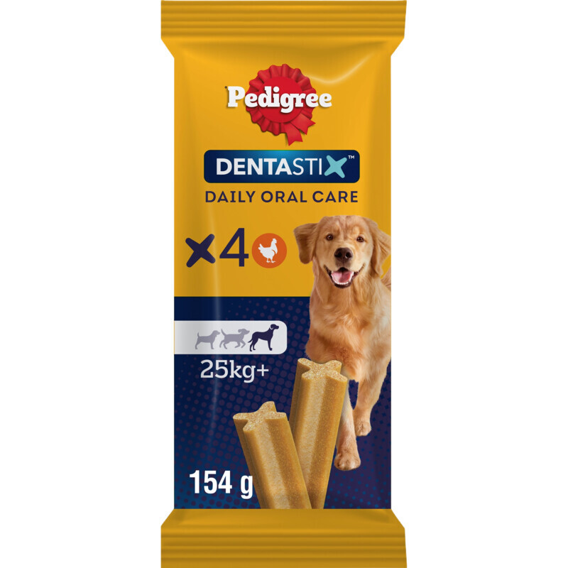 Pedigree tandverzorgingskauwsnacks voor grote honden 154 g