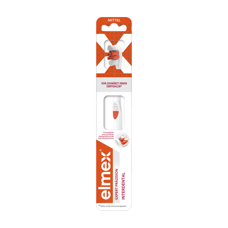 ELMEX Expert Precision Zahnbürste Interdental, 1 Stück – Für gründliche Interdentalreinigung