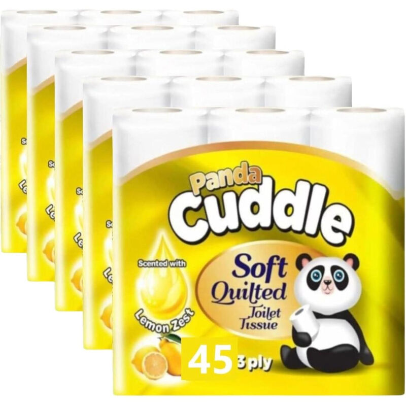 Toilet Tissue 3-Ply 5x9 Pack (45 Rolls) Lemon