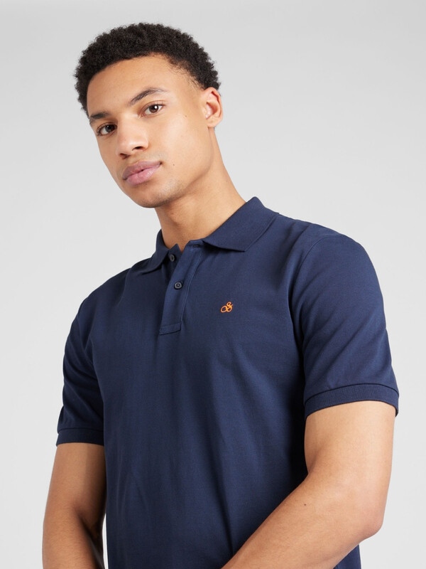 SCOTCH & SODA Heren Poloshirt S&S Essential Piqué Polo in Oranje S