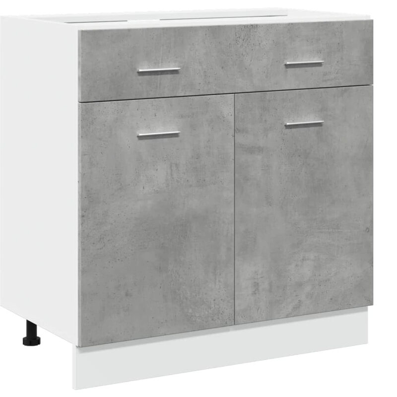 vidaXL Armoire plancher tiroir Béton Aggloméré - vue 2