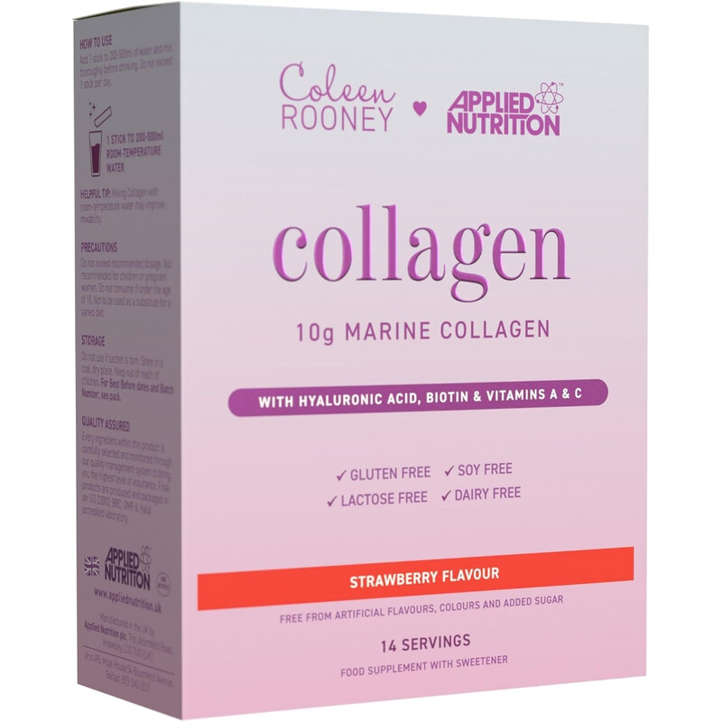 Applied Nutrition Colleen Rooney Marine Collagen Stick Packs Strawberry Beauty Support Flavour - 14 Stick Packs