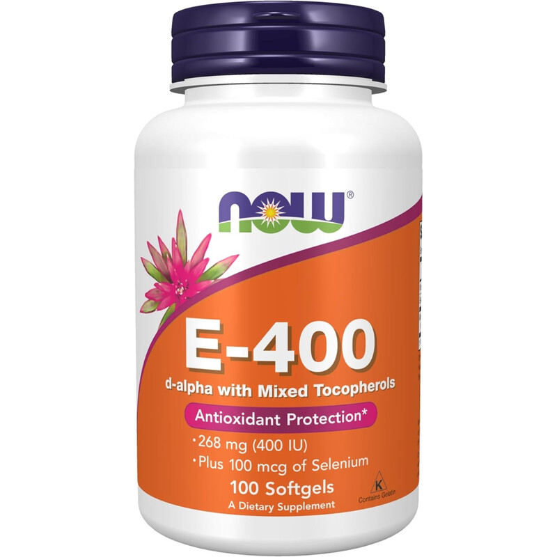 Now Foods Vitamin E Natural Antioxidant 400Iu Daily Wellness Support Softgels - 100 Softgels