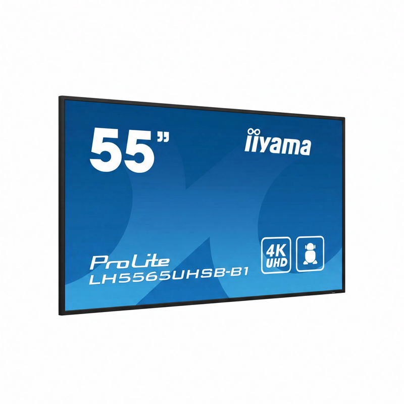 iiyama LH5565UHSB-B1 digital signage scherm kioskmodel 138,7 cm LED Wifi 800 cd/m² 4K Ultra HD zwart met ingebouwde Android 11-processor 24/7