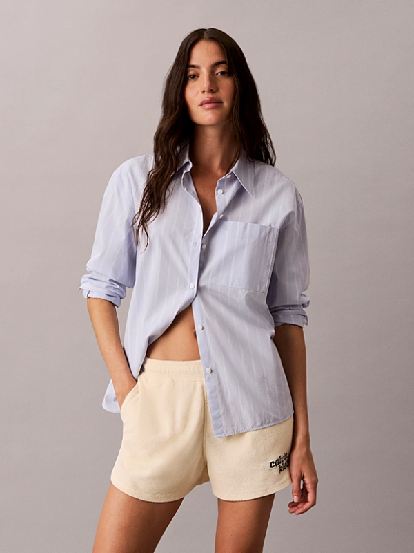 Calvin Klein Jeans Women Towel Terry Dolphin Shorts - Vanilla Custard