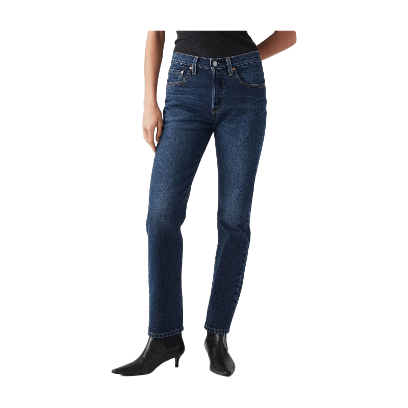 Levi's Dames Jeans Donker Indigo - Worn In 501 Collectie 26/32