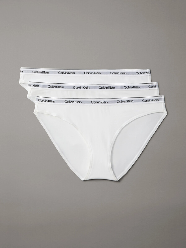 Calvin Klein Icon Logo 3 Pack Bikini Briefs - White