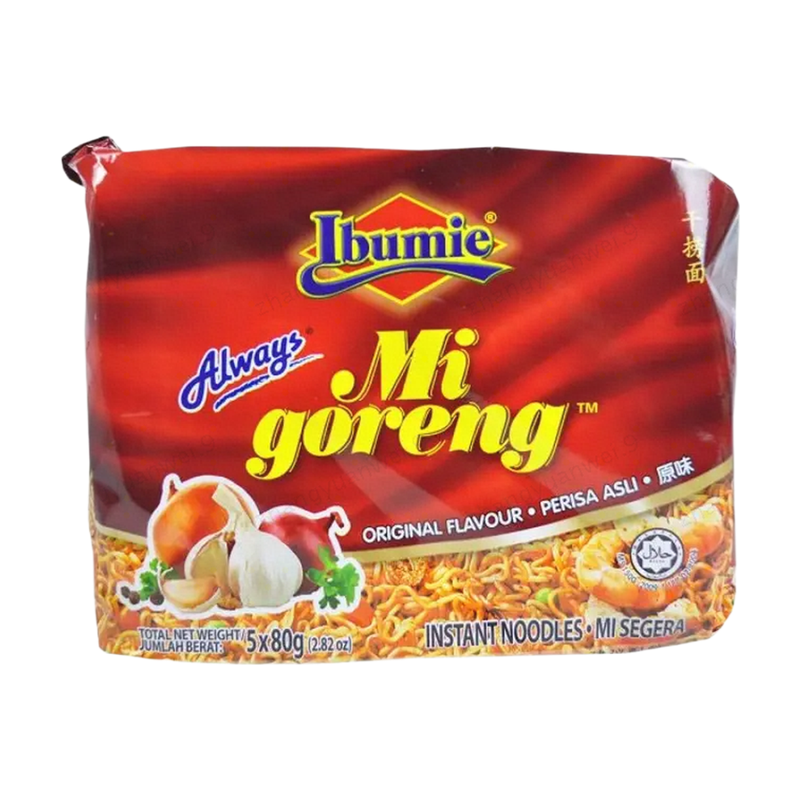 IBUMIE Mi Goreng Noedels Originele Smaak (Perisa Asli) 5 x 80 g