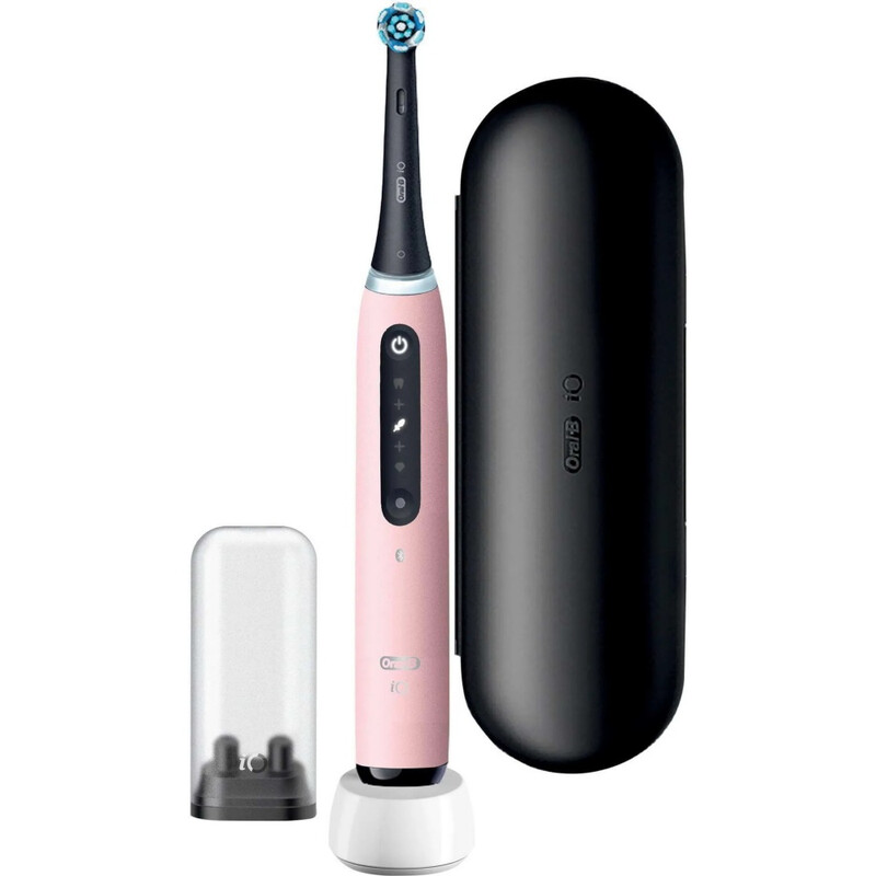 Oral-B iO 5N Elektrische Zahnbürste Pink mit 1 Bürstenkopf und 1 Reiseetui Entwickelt von Braun