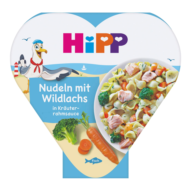 HiPP Kinder-Teller Nudeln mit Wildlachs in Kräuterrahmsauce 1-3 Jahre 250 g